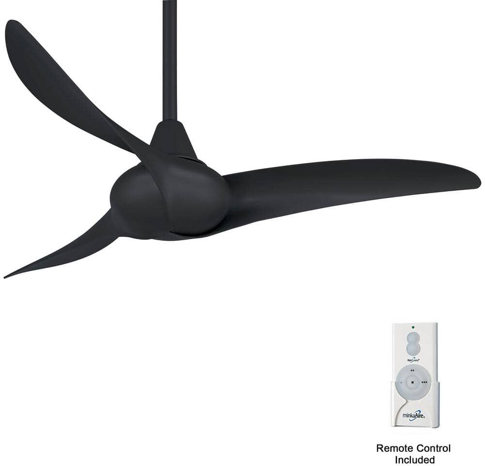 MINKA-AIRE Wave 44 in. Indoor Coal Ceiling Fan with Remote Control