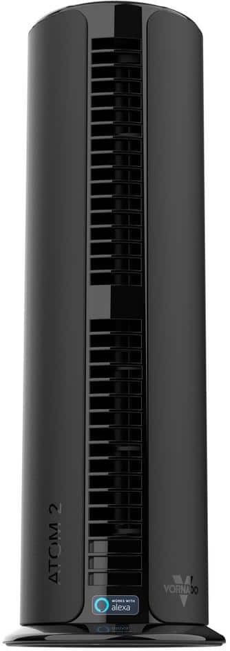 Vornado Atom 2 AE 16.22 in. 4 fan speeds Tower Fan 16.22 in. Black with Alexa Capabilities