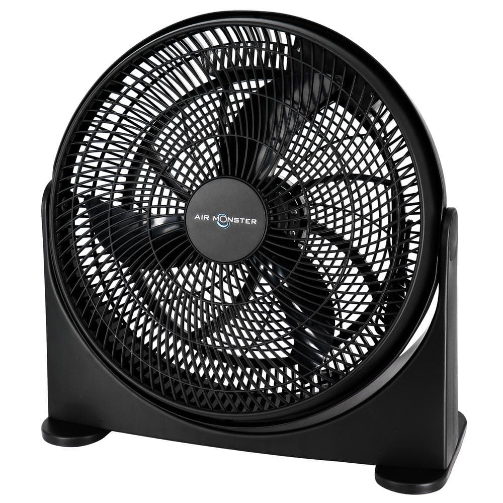 Monster Cable 16 in. Air Circulator 3 Speed Adjustable Angle Floor Fan in Black