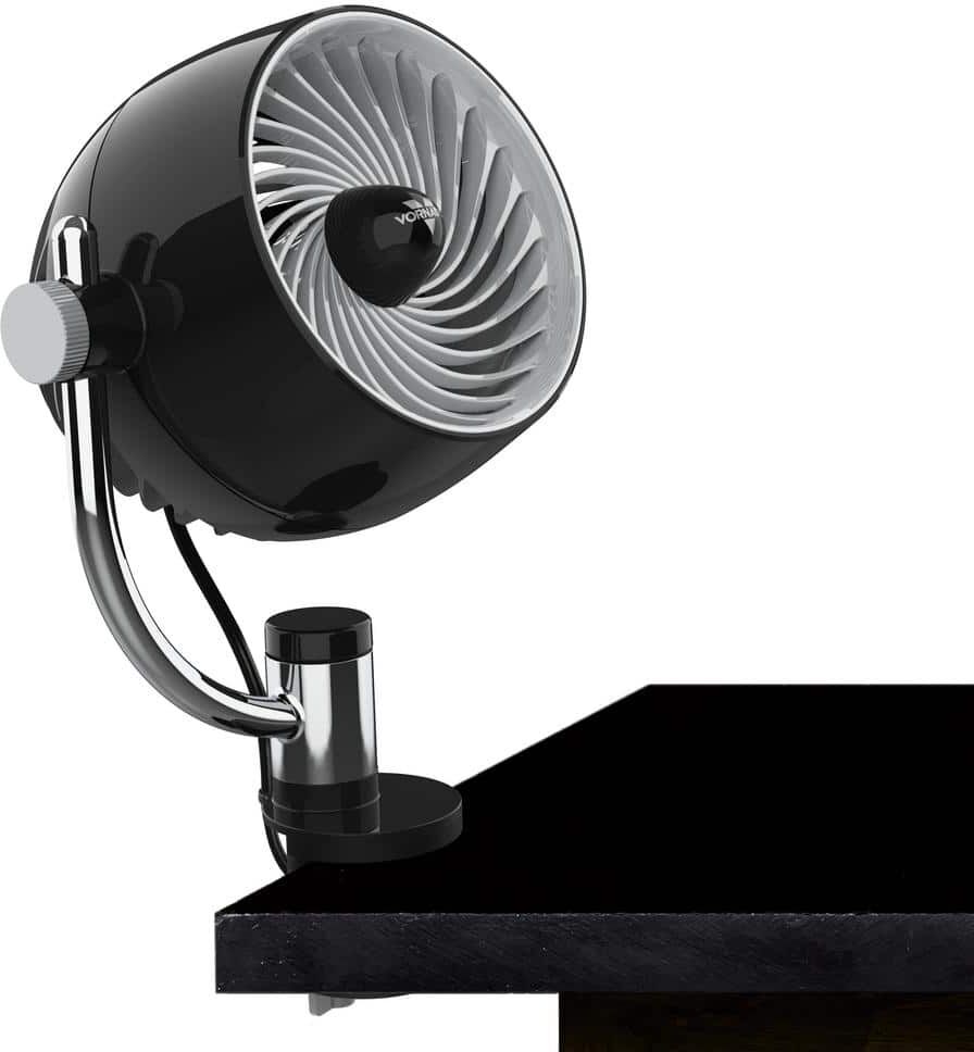 Vornado Pivot3C 5.8 in. Desktop Fan Air Circulator with Multi-Surface Mount, Black