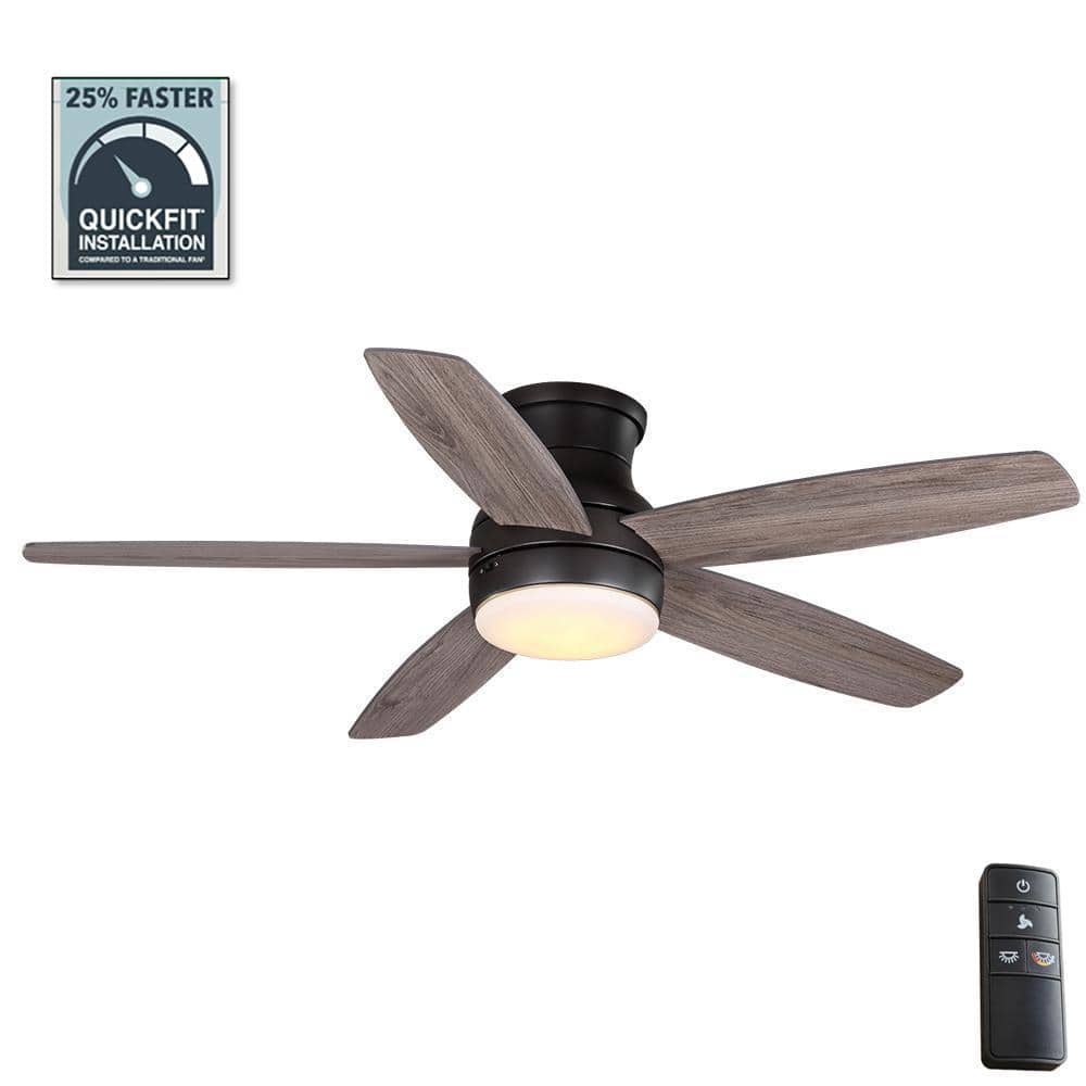 Home Decorators Collection Ashby Park 52 in. White Color Changing Integrated LED Bronze Ceiling Fan with Light Kit and Remote Control