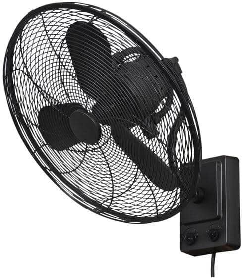 Home Decorators Collection Bentley III 22 in. Indoor/Outdoor Natural Iron Oscillating Wall Fan