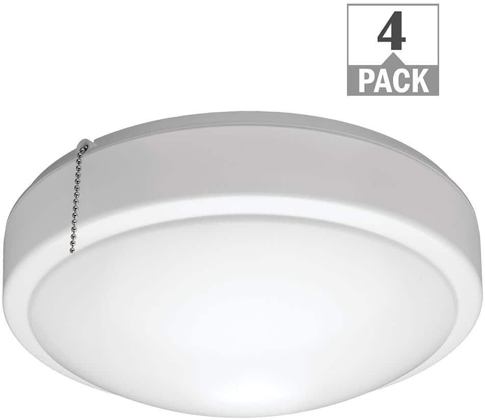 Hampton Bay 11 in. 2700K Warm White and 4000K Bright White Universal LED Ceiling Fan Light Kit (4-Pack)