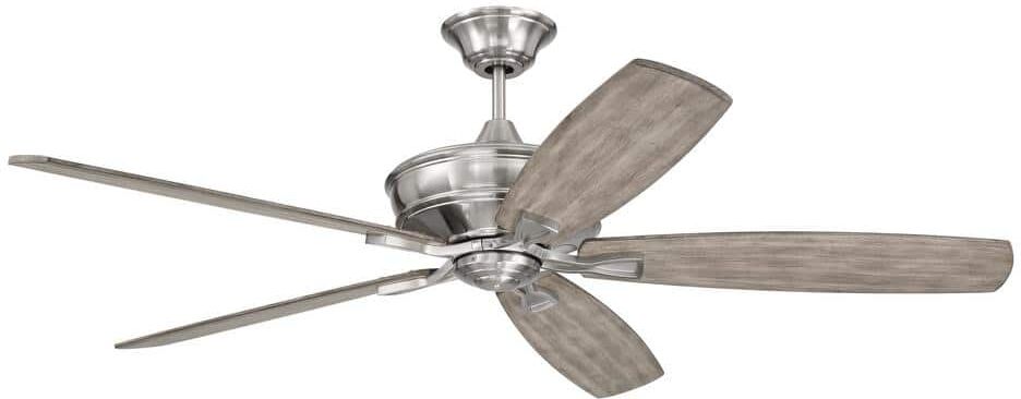 CRAFTMADE Santori 60 in. Brushed Nickel Ceiling Fan w/Remote Control, Smart Wi-Fi Enabled, Works with Alexa & Smart Home Devices