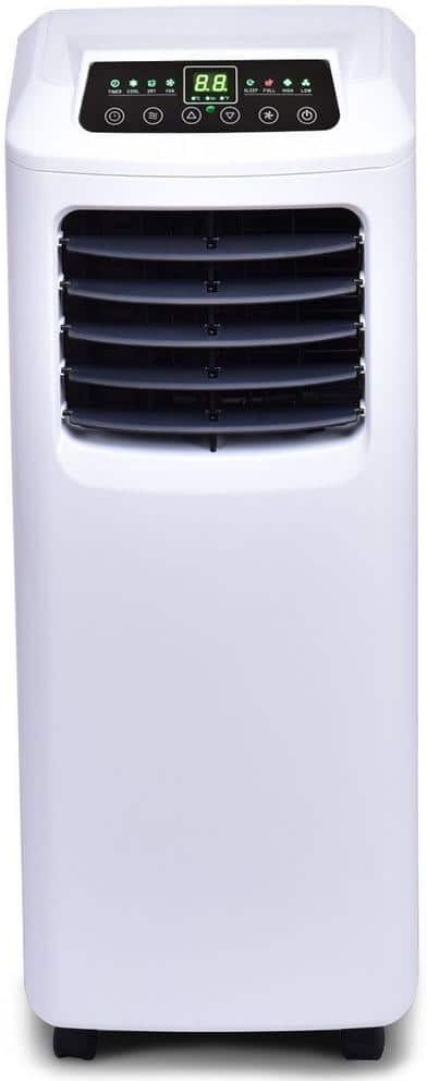 Costway 9,000 BTU Portable Air Conditioner and Dehumidifier Function in White with Window Kit Remote