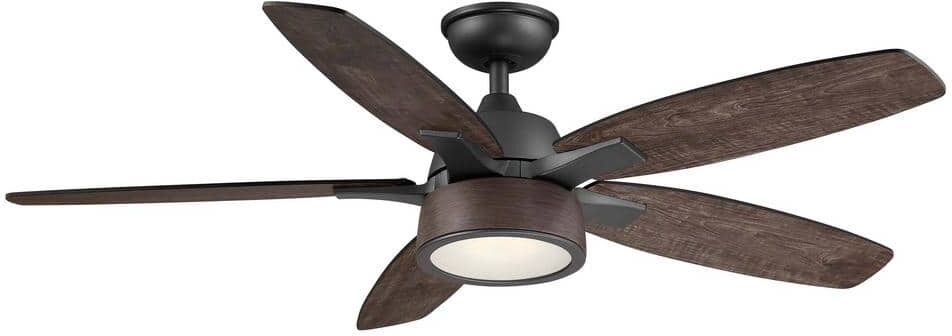 Home Decorators Collection Parkridge 52 in. LED Natural Iron Ceiling Fan With Light and Remote Control