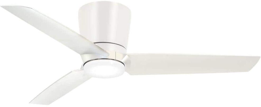 MINKA-AIRE Pure 48 in. Integrated LED Indoor Flat White Ceiling Fan with Light Kit and Wall Control