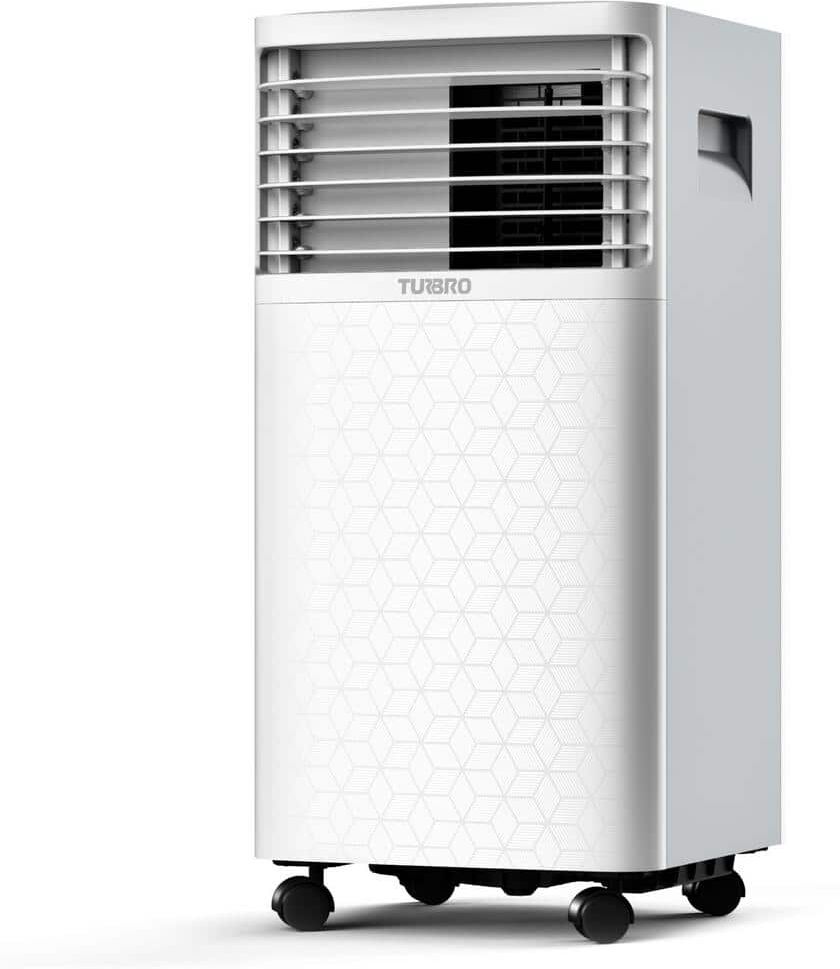 TURBRO 5,000 BTU Portable Air Conditioner Cools 300 Sq. Ft. with Dehumidifier in White