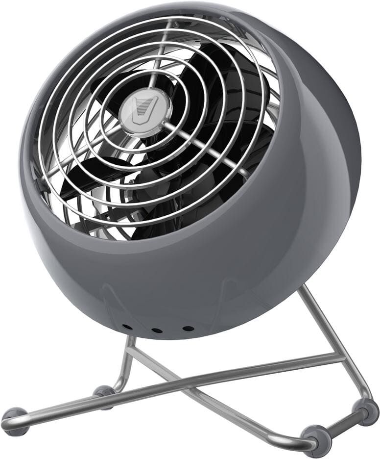 Vornado VFan Mini Modern 5 in. Personal Fan, Compact Vintage Air Circulator, Storm Gray