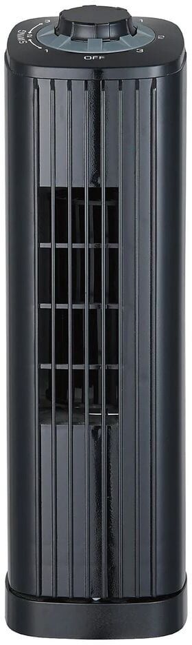 Optimus F-7348BK 14 Inch Portable Ultra-Slim Desktop Tower Fan in Black