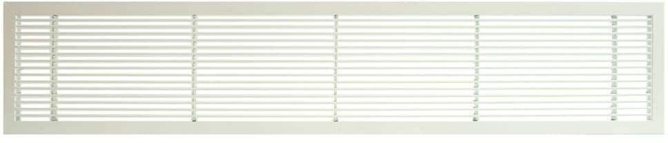 Architectural Grille AG10 Series 4 in. x 48 in. Solid Aluminum Fixed Bar Supply/Return Air Vent Grille, White-Matte