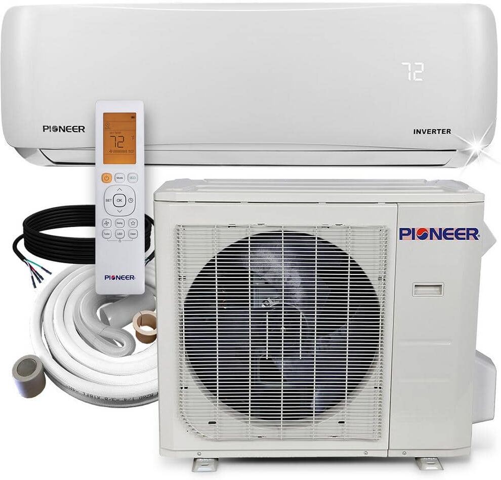 Pioneer 18,000 BTU 1.5 Ton 19 SEER2 Ductless Mini Split Air Conditioner Heat Pump Variable Speed DC Inverter+ System 208/230V