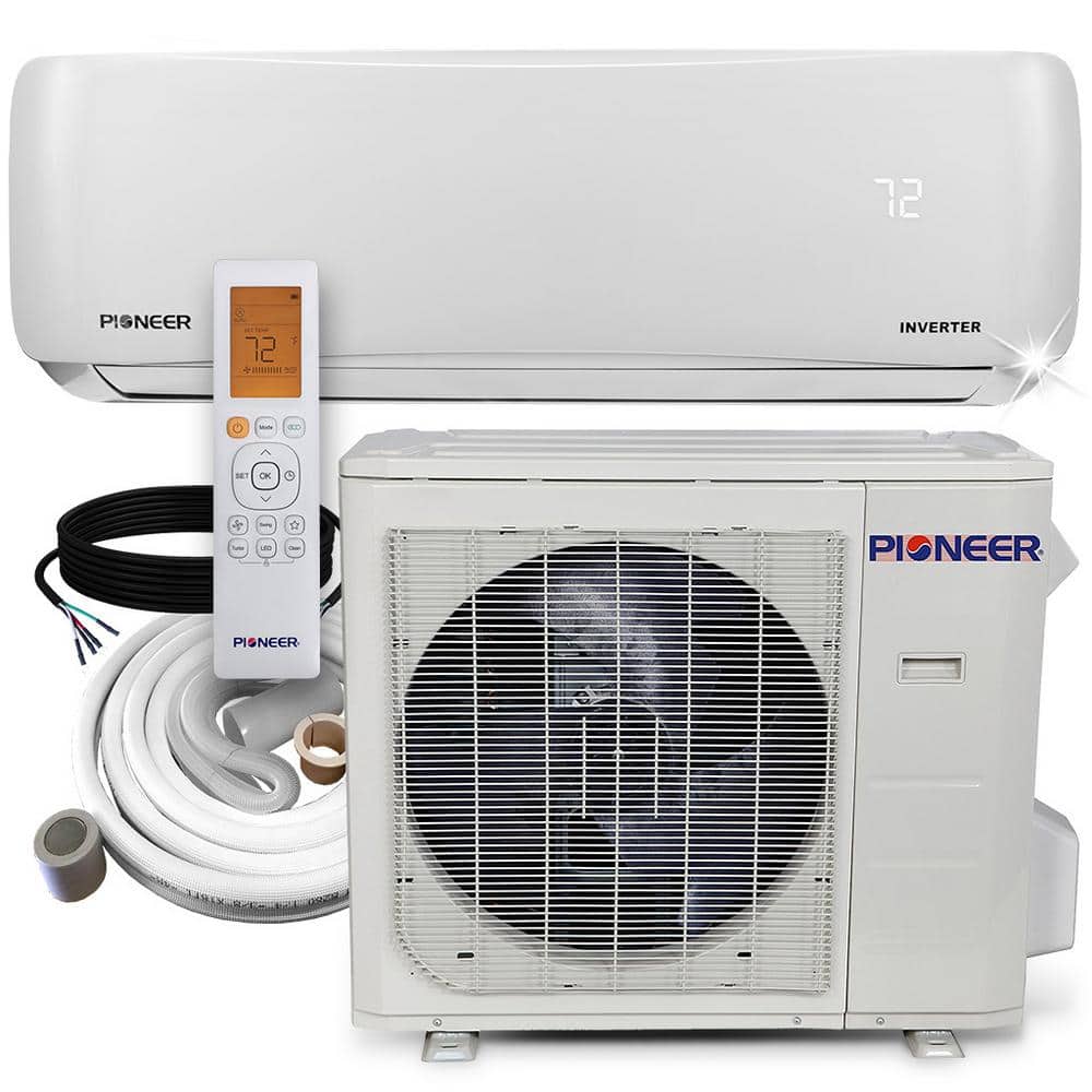Pioneer 24,000 BTU 2-Ton 18 SEER2 Ductless Mini Split Air Conditioner Heat Pump Variable Speed DC Inverter+ System 208/230V