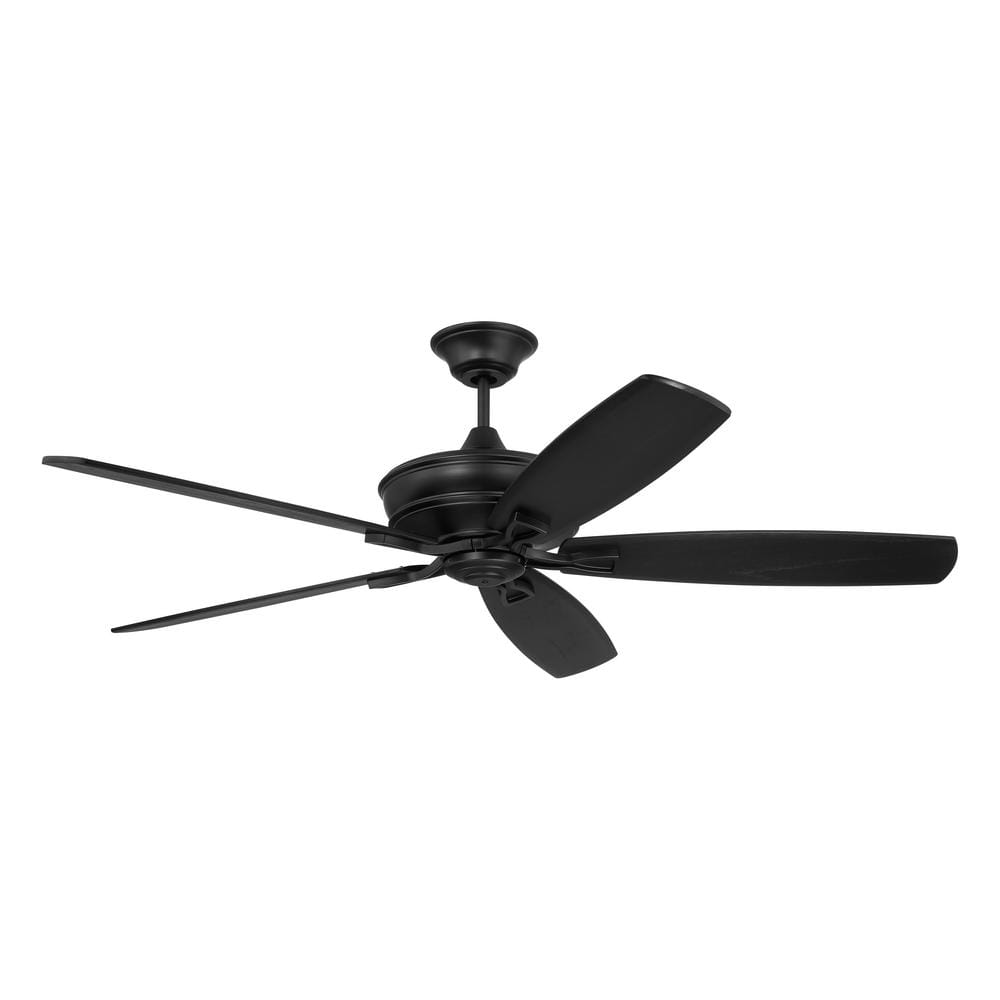 CRAFTMADE Santori 60 in. Flat Black Finish Ceiling Fan w/Remote Control, Smart Wi-Fi Enabled, works w/Alexa & Smart Home Devices