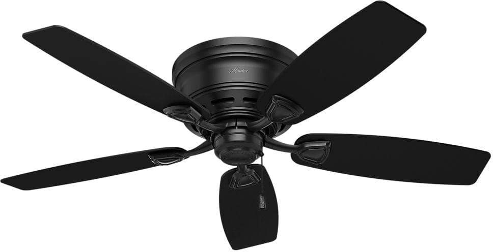 Hunter Sea Wind 48 in. Indoor/Outdoor Matte Black Ceiling Fan For Patios or Bedrooms