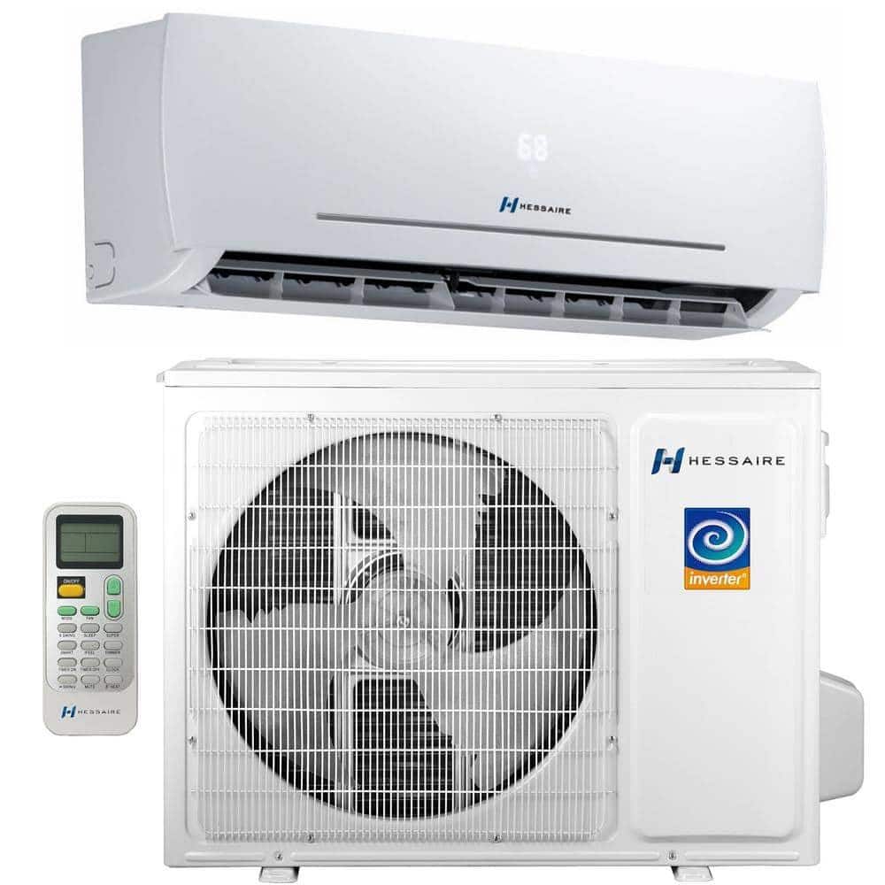 Hessaire 12,000 BTU 1.0 Ton Ductless Mini Split Air Conditioner and Heat Pump with Variable Speed Inverter 115V Scratch and Dent