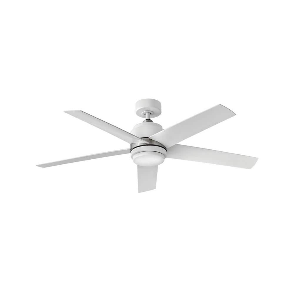 HINKLEY Tier 54 in. Integrated LED Indoor/Outdoor Appliance White Ceiling Fan with Wall Switch