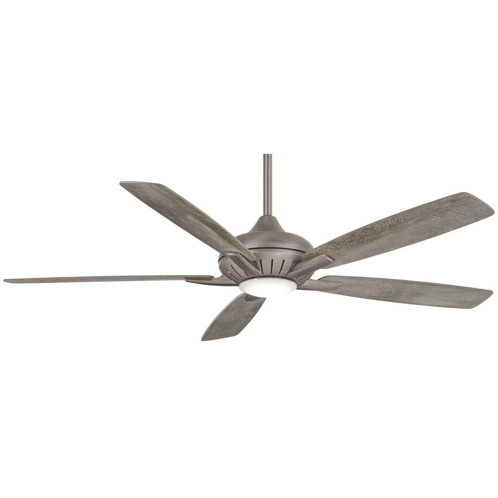 MINKA-AIRE Dyno XL 60 in. Integrated LED Indoor Burnished Nickel Smart Ceiling Fan with Light Kit with Hand Held Remote Control