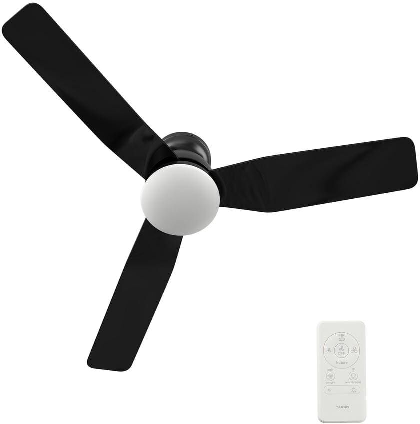 CARRO Triton II 44 in. Integrated LED Indoor Black DC Motor Smart Ceiling Fan with Light, Remote Works with Alexa/Google Home