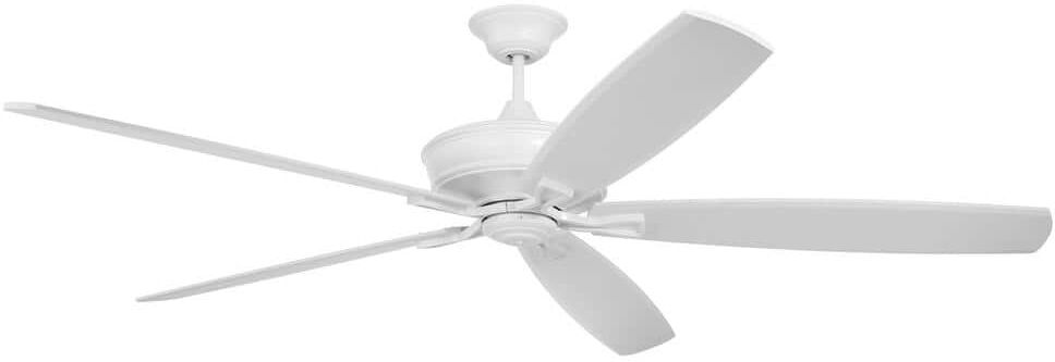 CRAFTMADE Santori 72 in. Matte White Finish Ceiling Fan w/Remote Control Smart Wi-Fi Enabled, works w/Alexa & Smart Home Devices