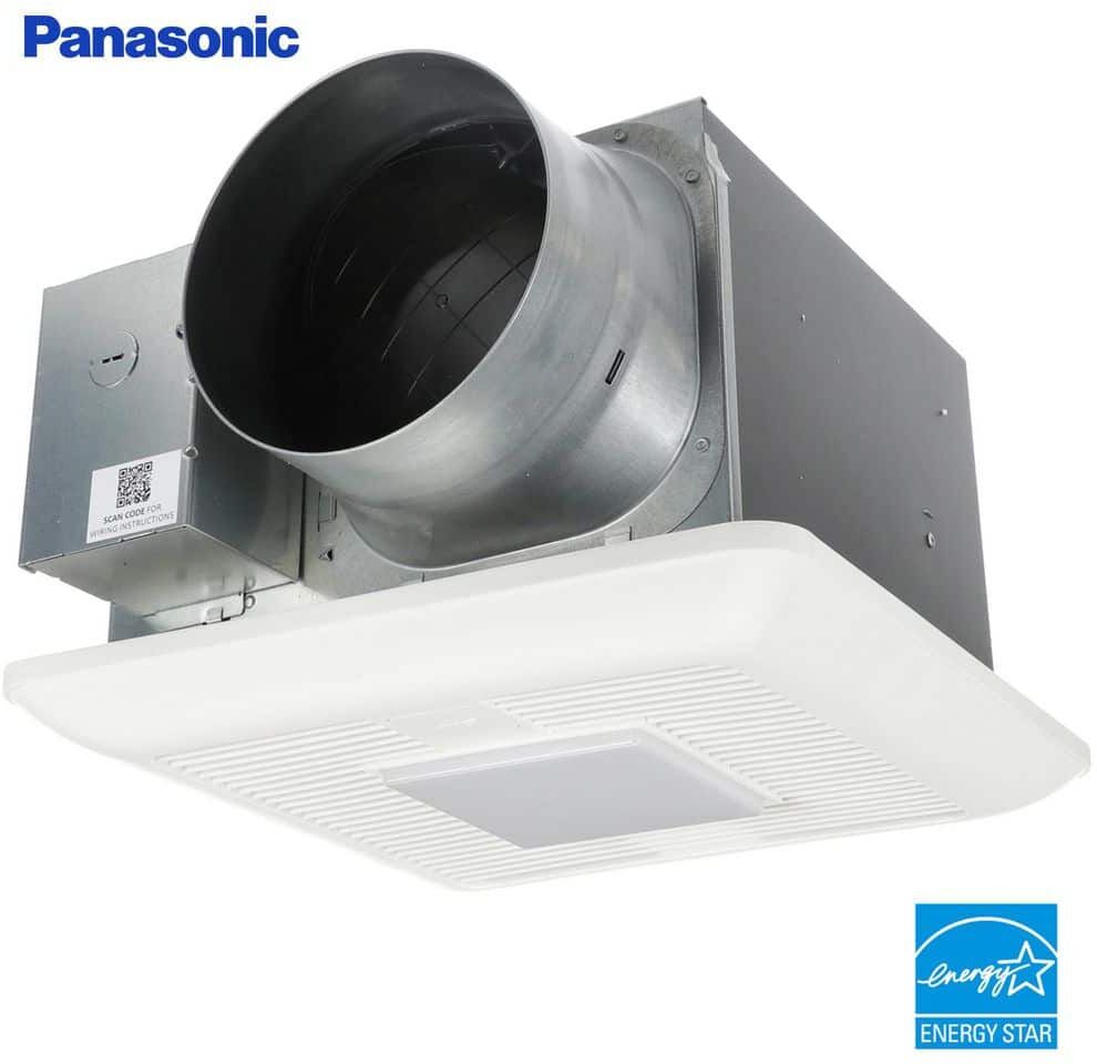 Panasonic WhisperGreen Select Pick-A-Flow 110/130/150 CFM Exhaust Fan LED Light Flex-Z Fast Install bracket 6 in. duct adapter