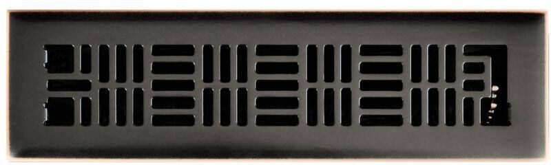 Hampton Bay Art Nouveau 2 in. x 12 in. Steel Floor Register in Oil Rubbed Bronze