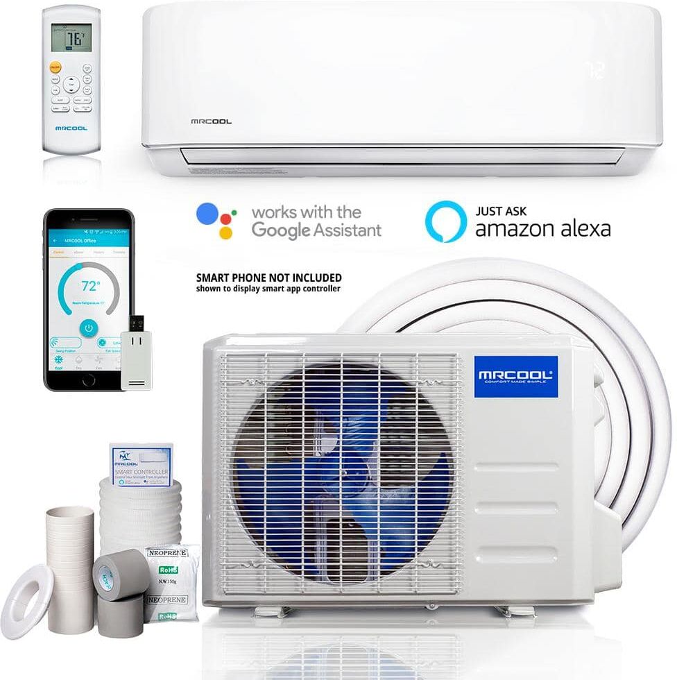 MRCOOL Advantage 3rd Gen 9,000 BTU 1 Ton Ductless Mini Split Air Conditioner and Heat Pump with Line Guard 230V/60Hz