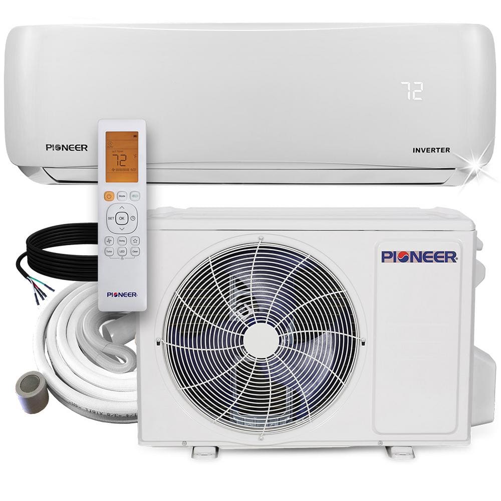 Pioneer Inverter++ ENERGY STAR 9000 BTU 3/4-Ton Ductless Mini Split 21.5 SEER Wall-Mounted Air Conditioner w/ Heat Pump 115-Volt, White