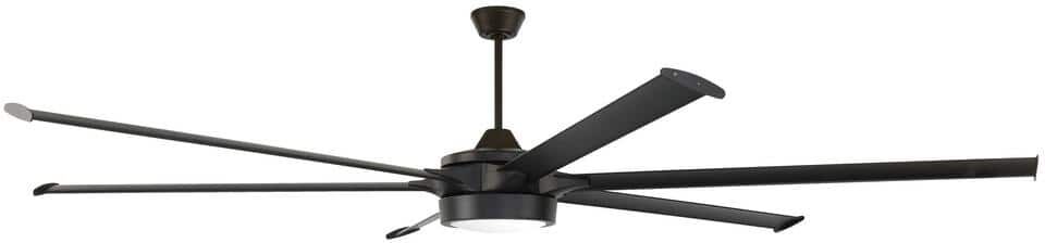 CRAFTMADE Prost 102 in. Indoor/Outdoor Flat Black Finish Ceiling Fan with Smart Wi-Fi Enabled Remote and Integrated LED Light