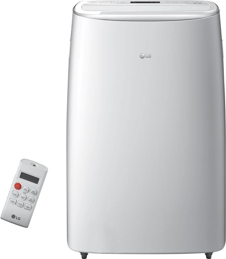 LG 10,000 BTU Portable Air Conditioner Cools 500 Sq. Ft. with Dual Inverter, Quiet, Wi-Fi and LCD Remote in White