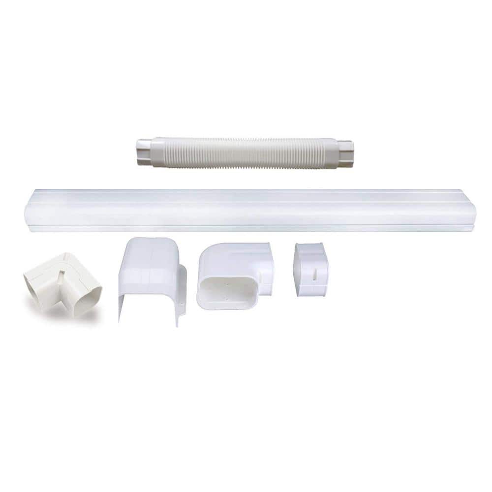 AUX 3.5 in. x 6.5 ft. LineSet Cover Tubing Kits for Central Air Conditioner, Ductless Mini Split Air Conditioner