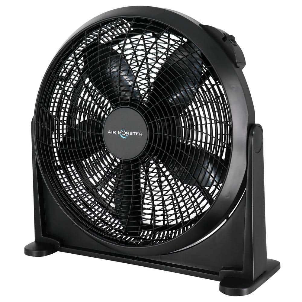 Monster Cable 20 in. Air Circulator Wall Mountable 3 Speed Fan in Black