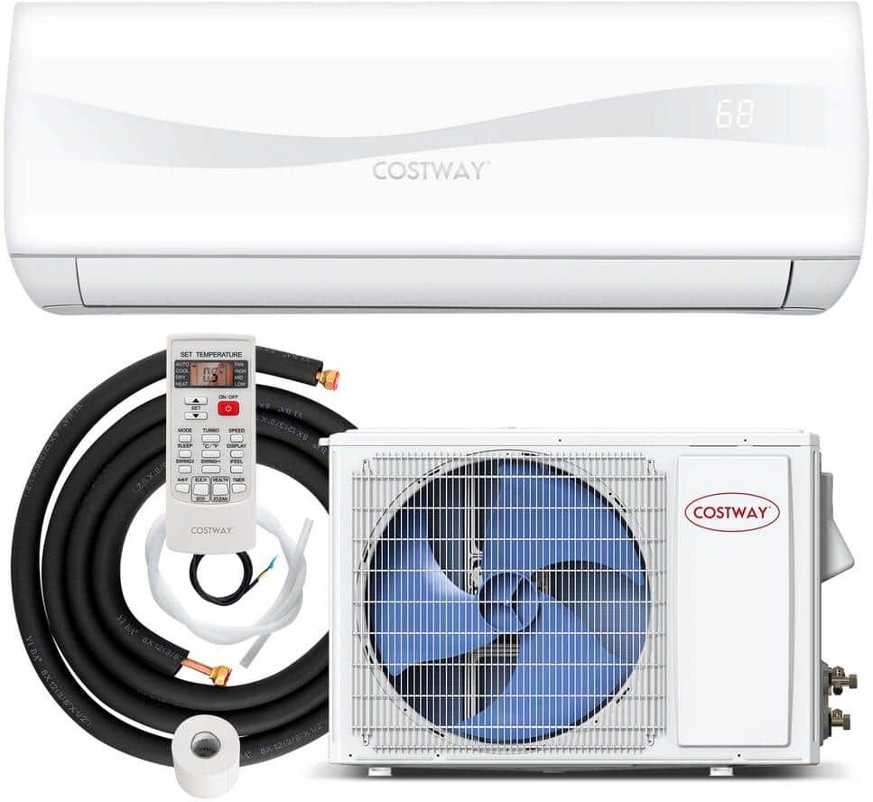 Costway 9,000 BTU Portable Air Conditioner Cools 450 Sq. Ft. with Heater and Remote Control in White