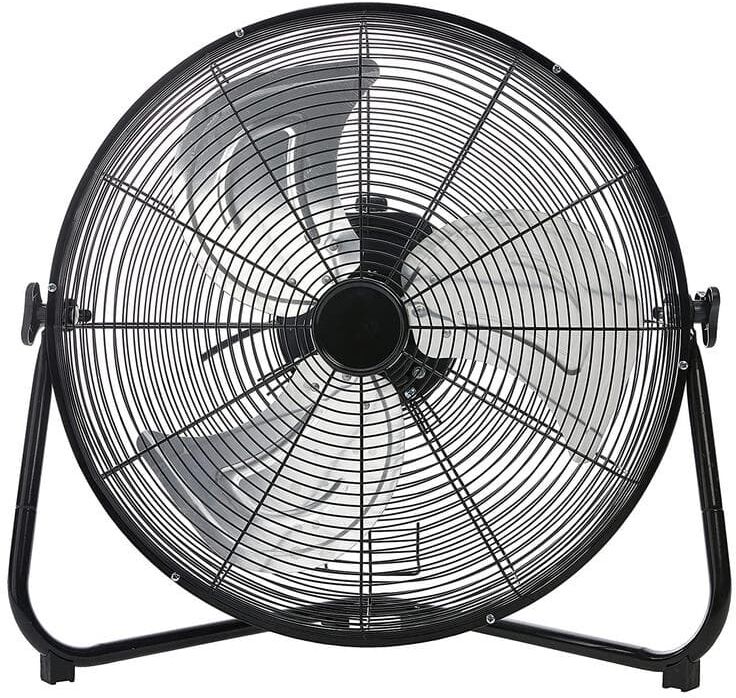 Cesicia 20" Black 3-speed Floor Fan, Standing or Wall-mounted, with 360° Angle Adjustment to Give You a Perfect Cooling Angle