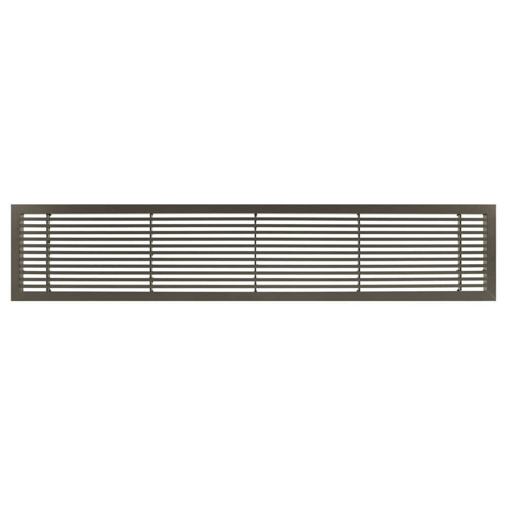 Architectural Grille AG20 Series 6 in. x 24 in. Solid Aluminum Fixed Bar Supply/Return Air Vent Grille, Antique Bronze
