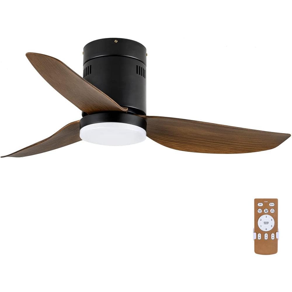 CIPACHO 40 in. LED Indoor Brown 6-Speed Quiet Reversible Motor Ceiling Fan with Remote Control