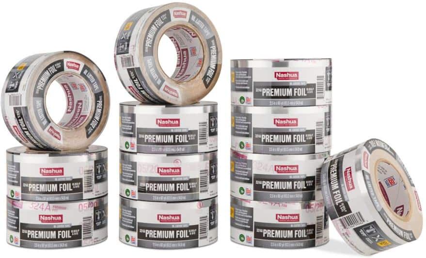 Nashuatec 2.5 in. x 60 yd. 324A Premium Foil HVAC UL Listed Tape Pro Pack (12-Pack)