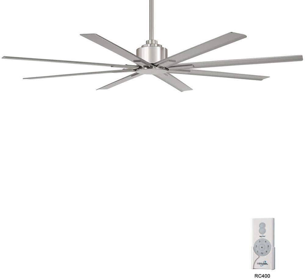 MINKA-AIRE Xtreme H2O 65 in. Indoor/Outdoor Brushed Nickel Wet Ceiling Fan with Remote Control