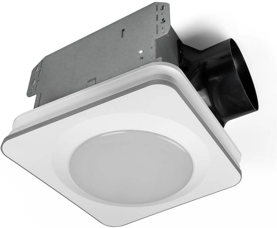 Hampton Bay 160 CFM Ceiling Mount Room Side Installation Bathroom Exhaust Fan with Adjustable LED Lighting and Night Light