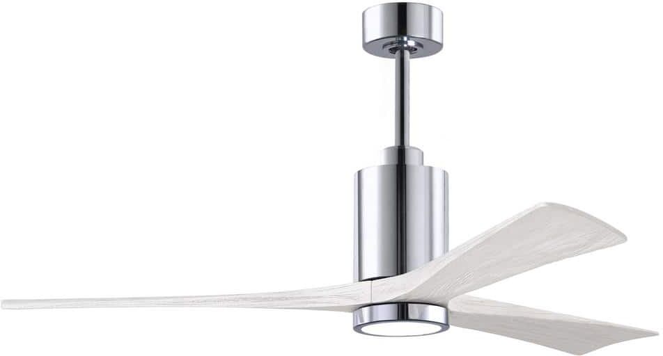 Matthews Fan Company Patricia-3 60 in. Integrated LED Polished Chrome Ceiling Fan with Light Kit