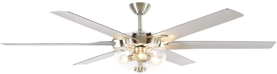 IHOMEadore 70 in. Indoor Brushed Nickel Ceiling Fan with Remote Control