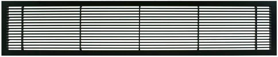 Architectural Grille AG10 Series 4 in. x 36 in. Solid Aluminum Fixed Bar Supply/Return Air Vent Grille, Black-Matte