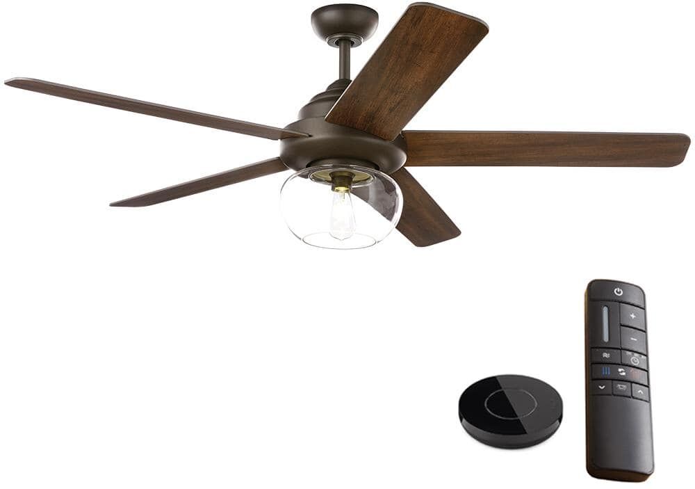 Home Decorators Collection Avonbrook 56 in. LED Bronze Ceiling Fan with Light Works with Google Assistant and Alexa