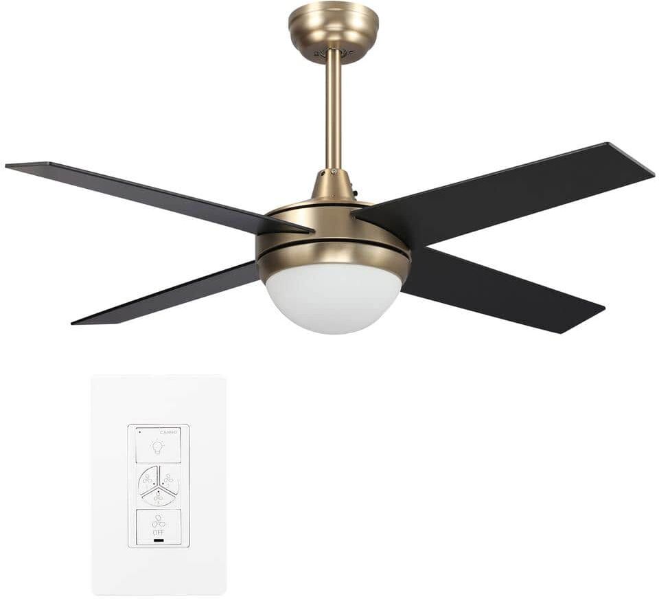 CARRO Nova II 48 in. Integrated LED Indoor Gold Smart Ceiling Fan with Light Kit & Wall Control, Works with Alexa/Google Home