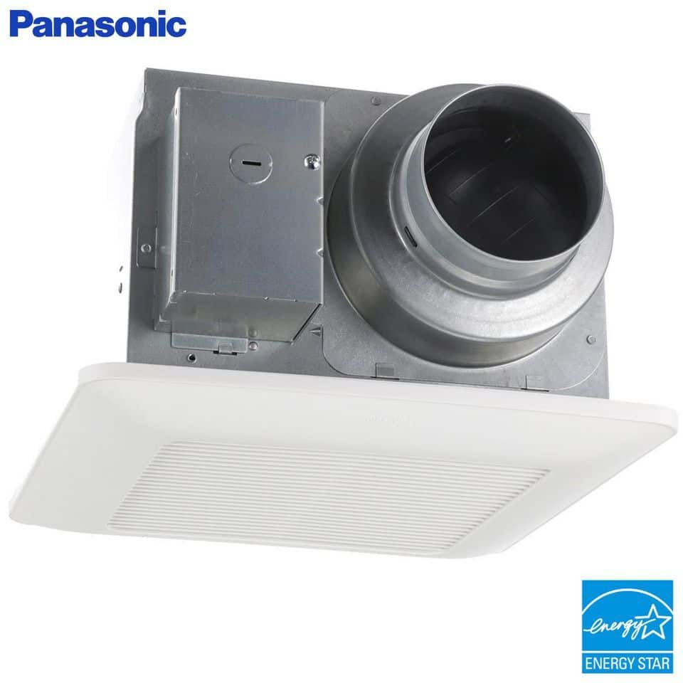 Panasonic WhisperCeiling DC Fan, with Pick-A-Flow Speed Selector 50, 80 or 110 CFM and Flex-Z Fast Installation Bracket