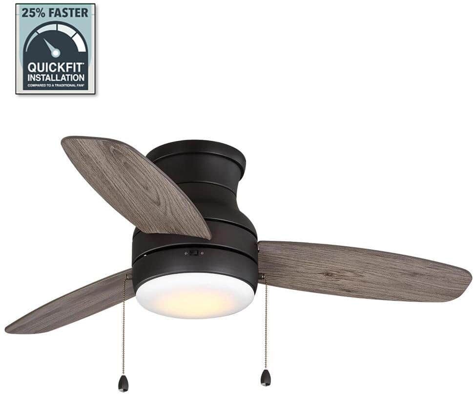 Home Decorators Collection Ashby Park 44 in. White Color Changing Integrated LED Bronze Ceiling Fan with Light Kit and 3 Reversible Blades