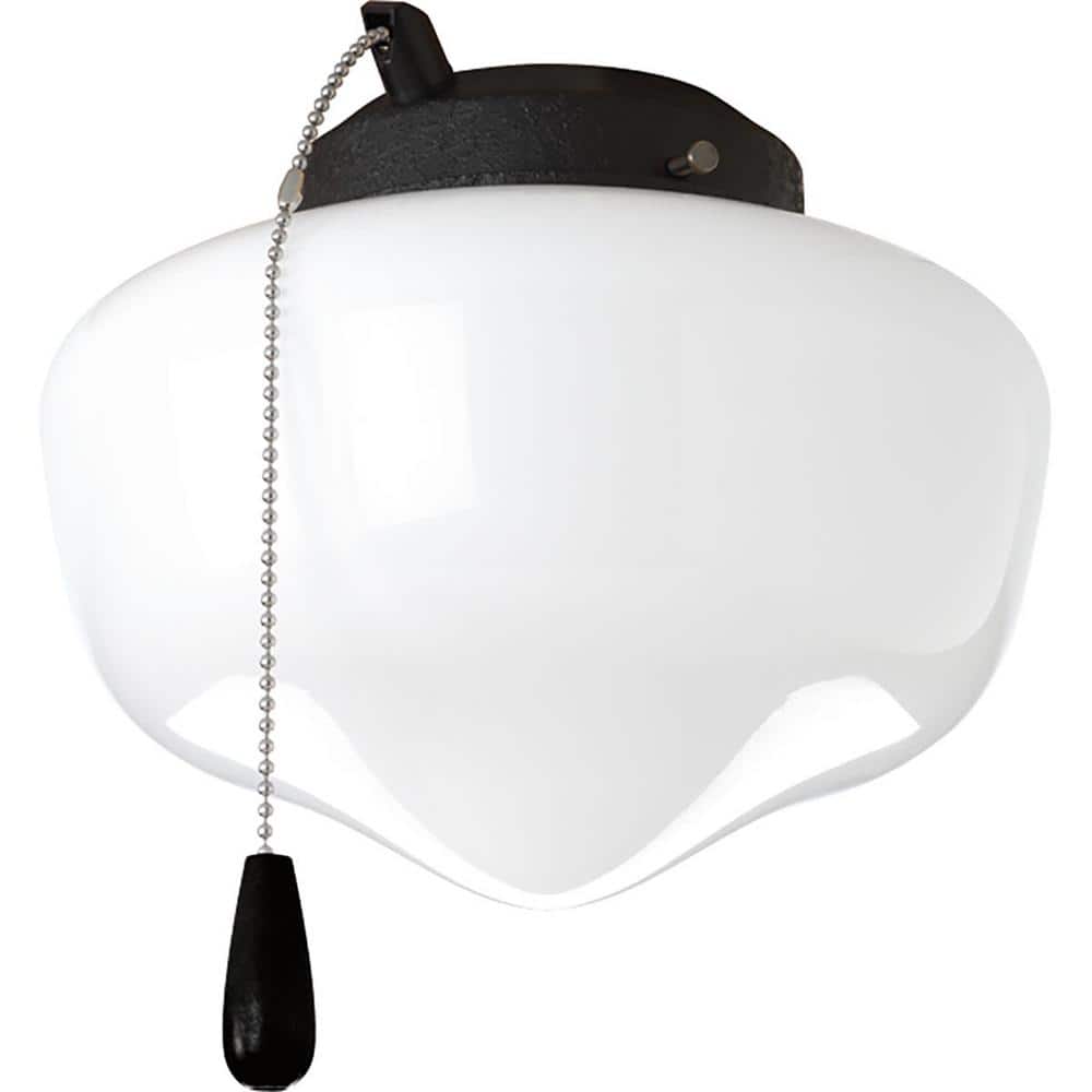 Progress Lighting Fan Light Kits Collection 1-Light Forged Black Ceiling Fan Light Kit