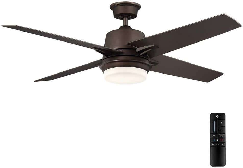 Home Decorators Collection 56 in. Montel LED Espresso Bronze Ceiling Fan With Light and Remote Control