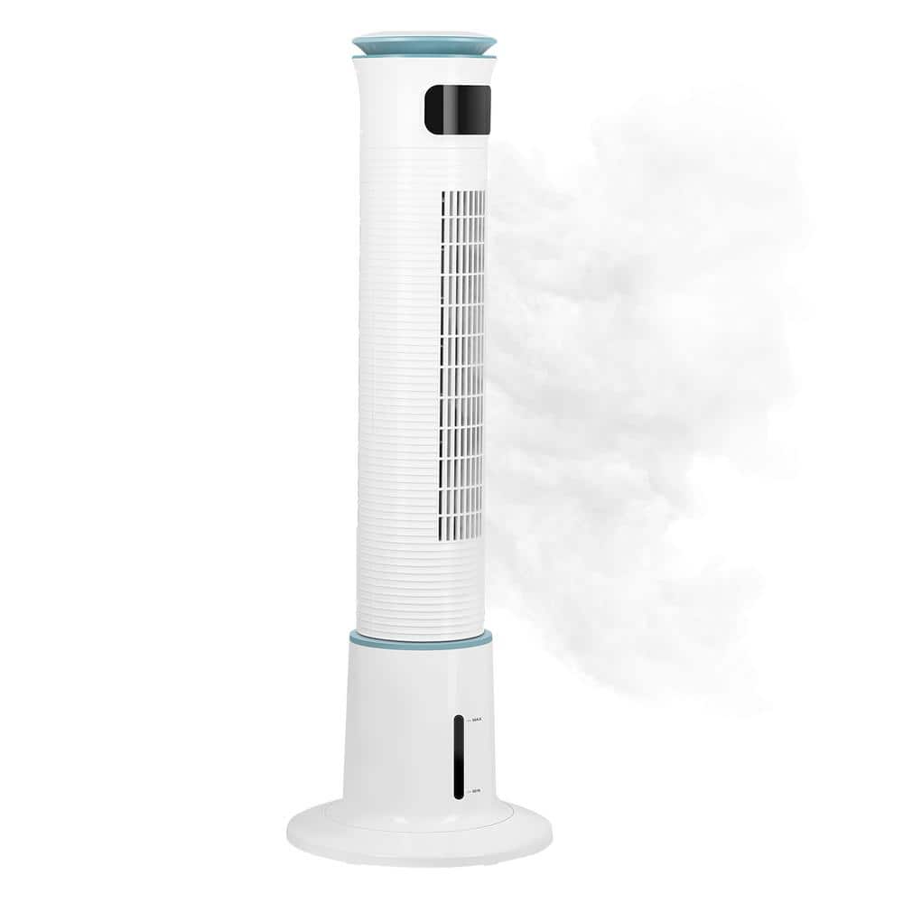 Xppliance 43 in. Mist Tower Fan, 12 Speeds and 3 Modes Settings Standing Fan, 15-Hour Timing Closure Cooling Fan, Low Noise-White