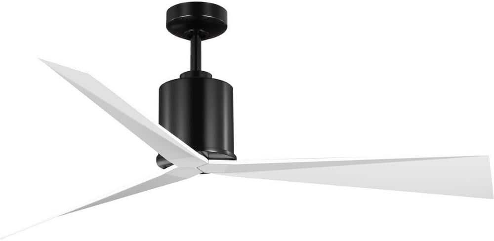 Progress Lighting Paso Collection 60-in Three-Blade Matte Black Luxe Industrial Ceiling Fan with 3 Speed Remote Control and Wall Bracket